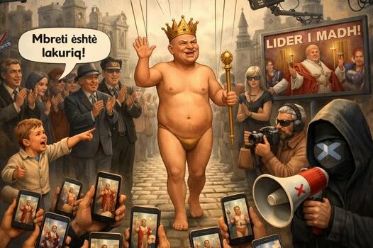 Mbreti është lakuriq!!!